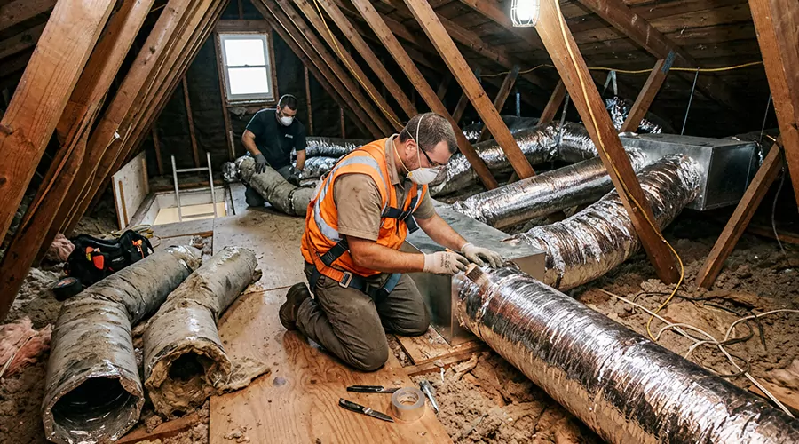 How to Fix Damaged Ductwork Insulation?