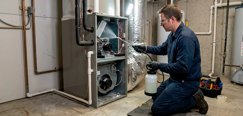 Air Handler Antimicrobial Treatment in Allen