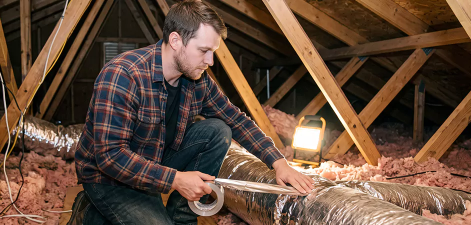 Attic Duct Sealing and Insulation in Allen